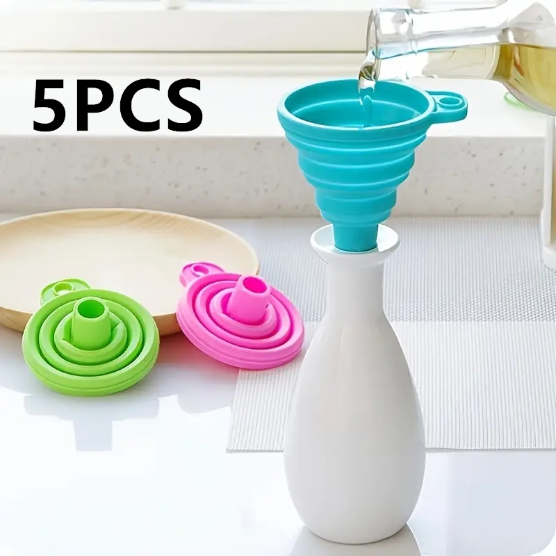 Kitchen Appliances And Utensils - Silikonowy lejek składany Wielofunkcyjny przenośny mini