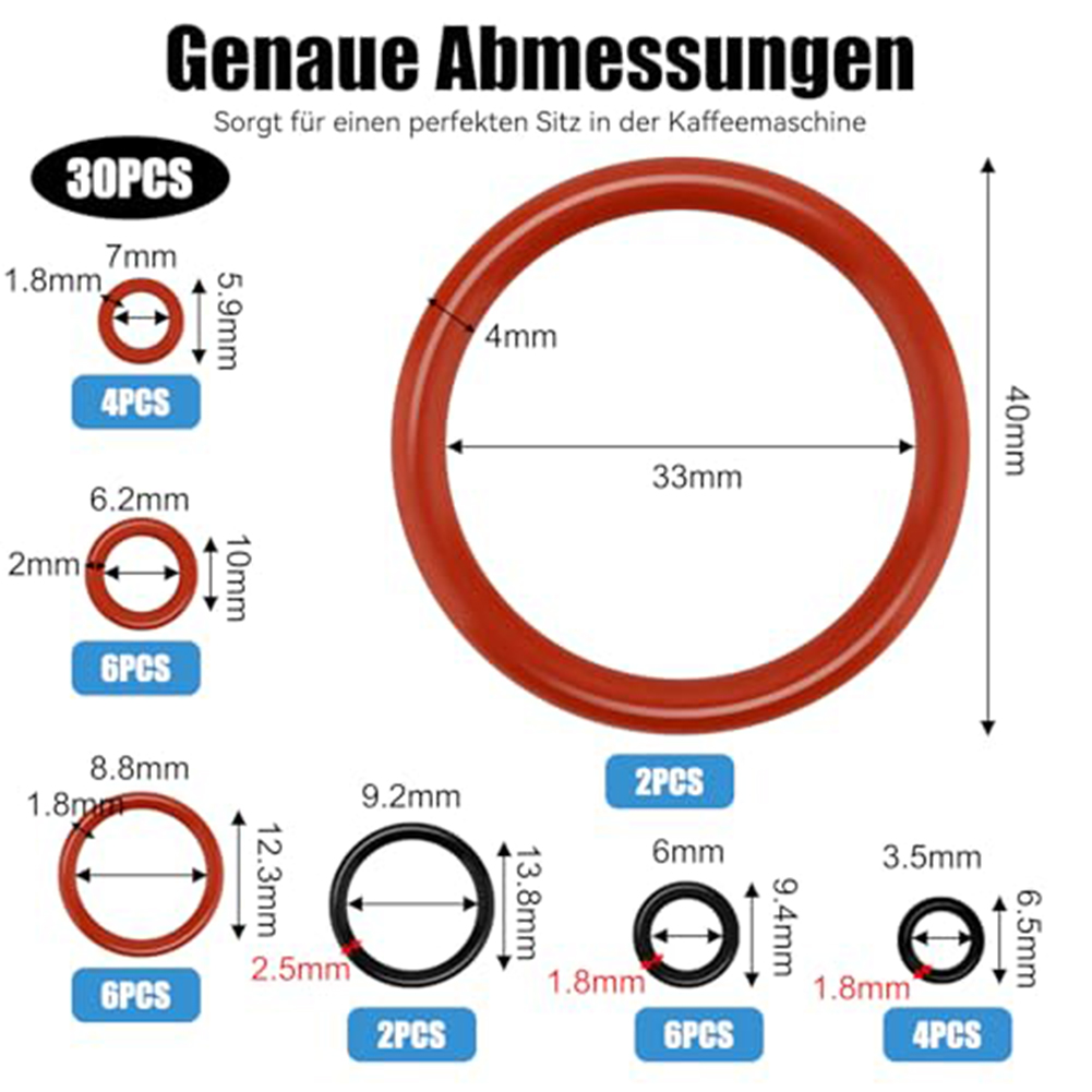 Kitchen Appliances Outlet - 30 sztuk ekspres do kawy o-ring