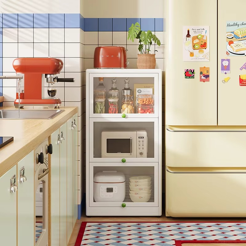 Kitchen Appliances Stores - Narożna, wąska szafka stalowa do postawienia
