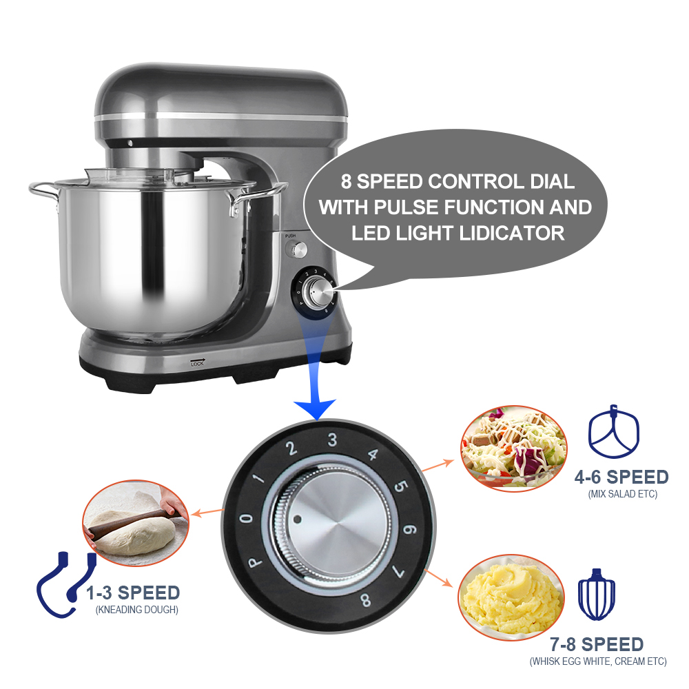 Mikser elektryczny 11L 2000W,  – Kitchen Appliances Baking recenzja i cena